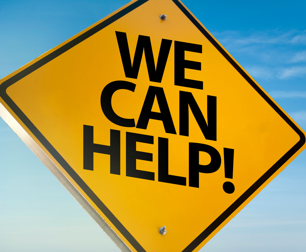 How we can help you at DumpTruckN - "We can help!" Road Sign