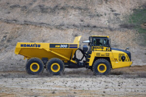 Dump Truck Market Yellow Komatsu dump truck on site